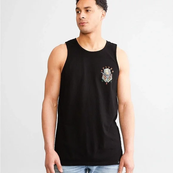 Sullen Mental Vacay Black Graphic Tank Top size M - Picture 2 of 10